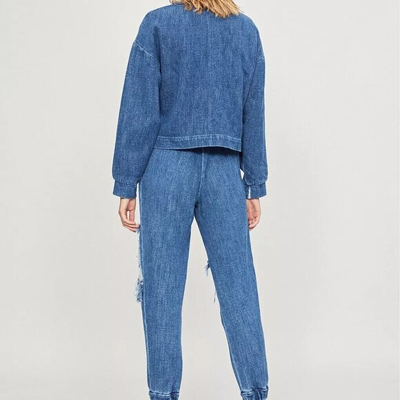 Designer Fall/Winter 2018 Ready To Wear Collection Oversized Denim Sweater - Picture 3 of 6